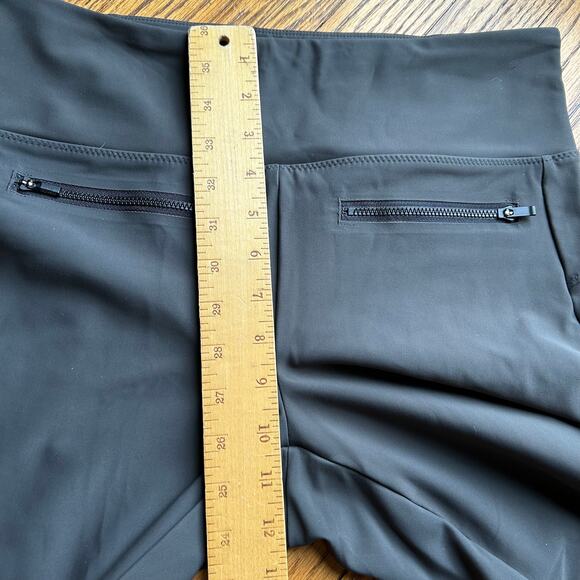 Athleta Stellar Pants Trousers Leggings Gray Green Crop Zip Pockets Size M - Picture 11 of 13